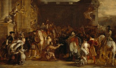 De Intocht van George IV in het Paleis van Holyroodhouse door David Wilkie